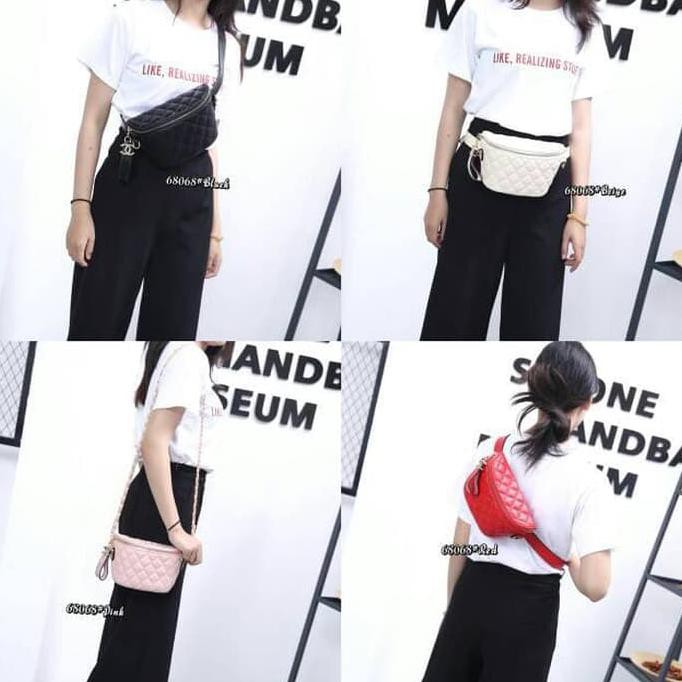 Bag4748 Sale-Terbaik Tas Waist Bag Wanita Murah Chanel Kekinian Ori / Tas Pinggang Wanita
