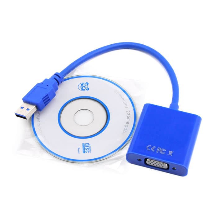 USB 3.0 TO VGA with CD Converter Adapter