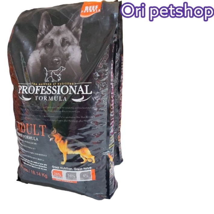 (EXPEDISI) profesional dog food beef formula adult 18,14kg - dog food