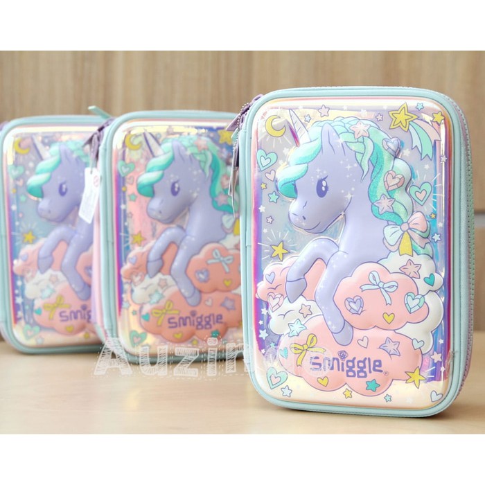 

Smiggle Triple Hardtop Pencil Case Unicorn Tempat Pensil Original