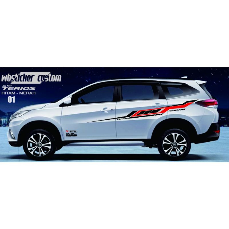 promo sticker mobil Toyota Rush Terios adventure stiker semua mobil