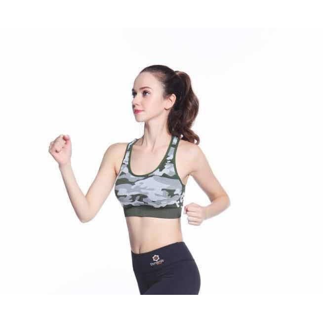 BRA SPORT GYM BH OLAHRAGA FITNESS ATASAN SENAM JOGGING YOGA ZUMBA MOTIF ARMY