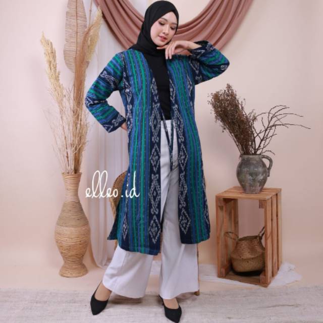 ELLEO HIYORA LONG OUTER TENUN CARDIGAN BLAZER PREWED/KONDANGAN