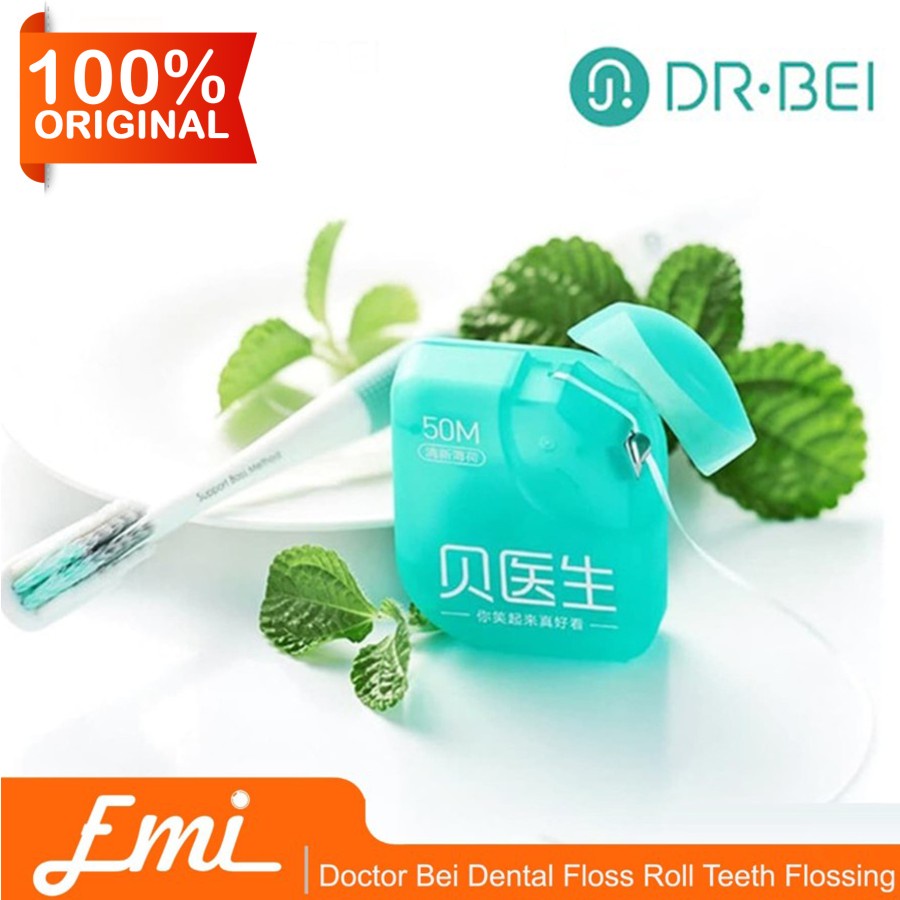 Doctor Bei Dental Floss Teeth Flossing 50M/Roll Benang Gigi