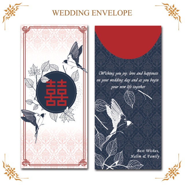 

RED ANGPAO (6pcs) CHINESE WEDDING MONEY ENVELOPE