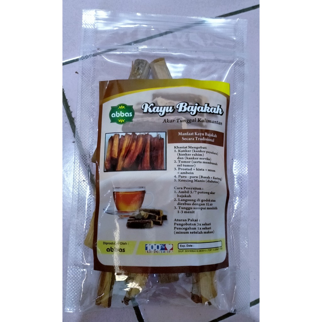 

Kayu bajakah tunggal kalimantan kemasan 100 gram
