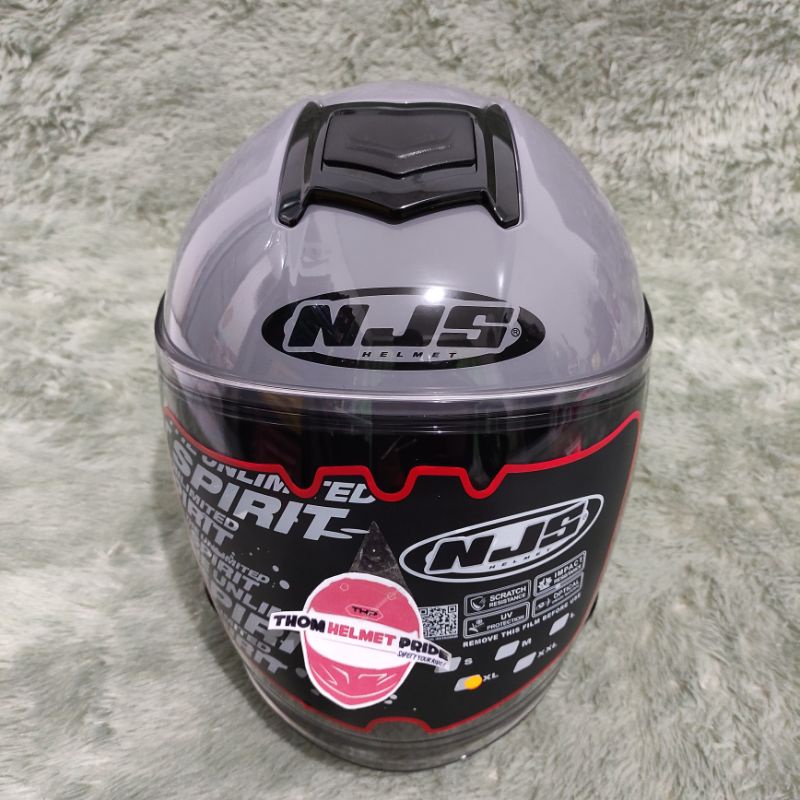 [TERLARIS] READY STOK NJS KAIROZ | NJS KAIROZ WHITE | NJS KAIROZ GREY | NJS KAIROZ SOLID | NJS KAIROZ BLACK | NJS KAIROZ BLUE | NJS KAIROZ RED | NJS KAIROZ GREEN | HELM NJS HALF FACE | NJS KAIROZ PINK | KYT KYOTO | SARANG HELM-Grey Glossy