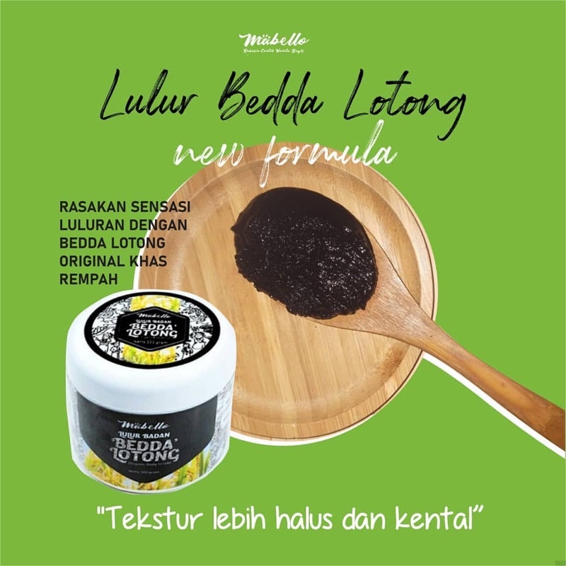 MABELLO Lulur Badan Bedda Lotong ORIGINAL 100gr 300gr | Lulur Beras Hitam | Lulur | Lulur Rempah Hitam | Sabun Beras Hitam | Mabello Bedda lotong | Scrub Lulur Ketan Hitam