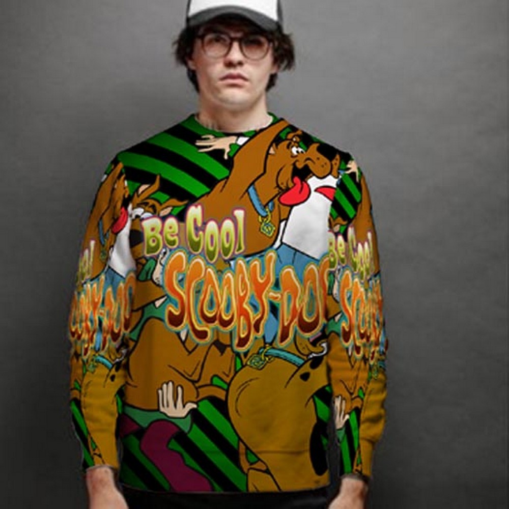Casual Jaket Sweatshirt Scooby Doo SKU-7434106510522 Sweat Shirt Fullprint Bahan Polyester Jersey St