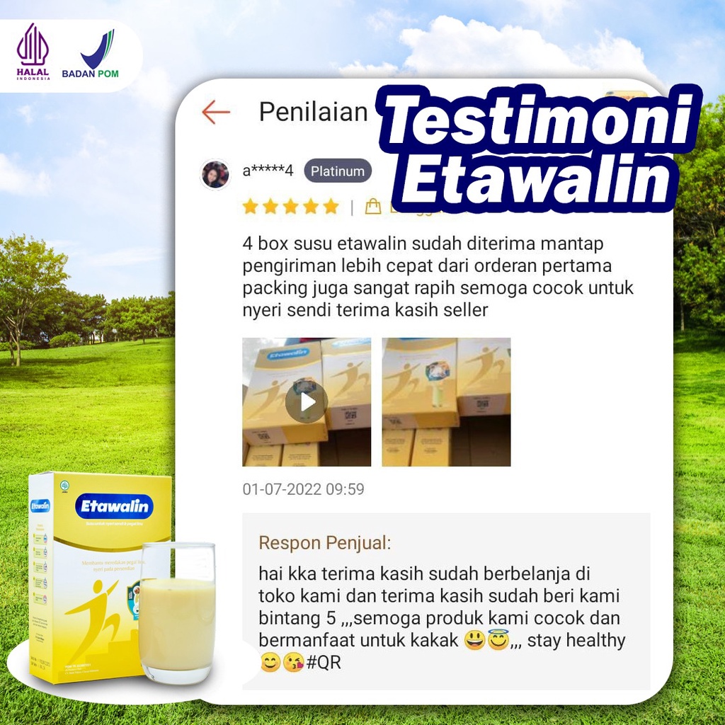 Paket 5 Box Etawalin - Susu Kambing Etawa Murni Tingkatkan Kepadatan &amp; Kesehatan Tulang Bantu Atasi Asam Urat Rematik Reumatik Nyeri Sendi Cegah Osteoporosis