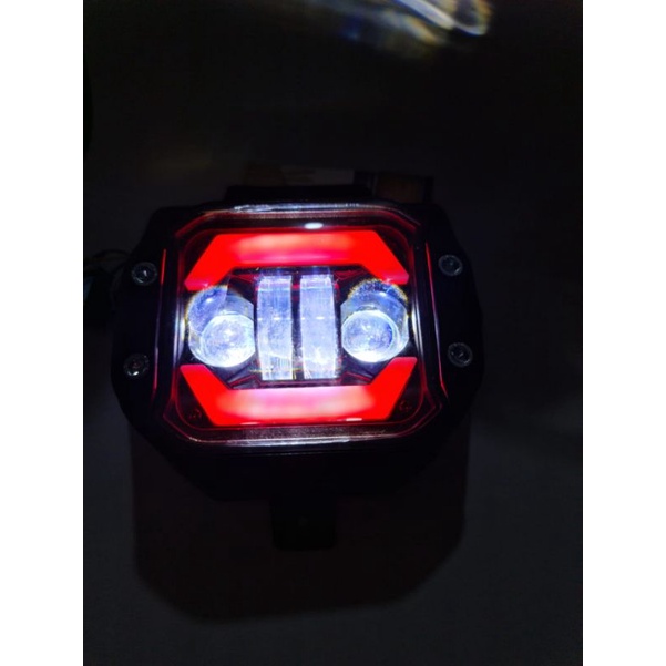 lampu depan klx bf model led daymaker set cover pnp kedok bawaan / reflektor klx led lampu bahan case besi kesing casing besi