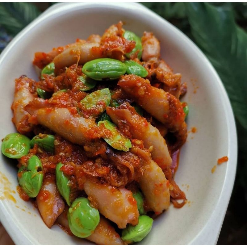 

sambal cumi petai ukuran wadah 500ml