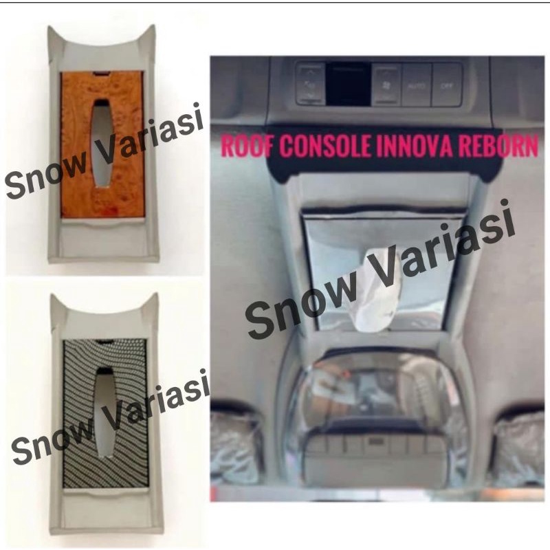 Kokpit roof console box tempat tisu all new innova 2016 2021 up