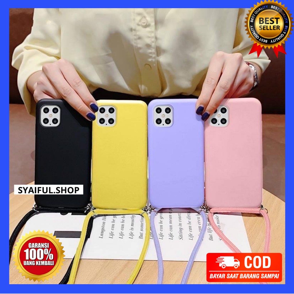 SAMSUNG S10/S10 PLUS/S10 LITE/A91 SILIKONE CASE LANYARD TALI SEWARNA