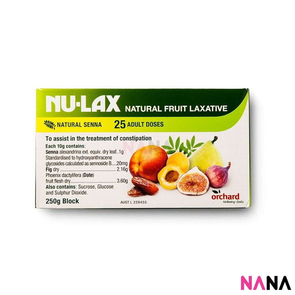 Nu Lax Natural Fruit Laxative Block 250g 25 Doses Shopee Indonesia