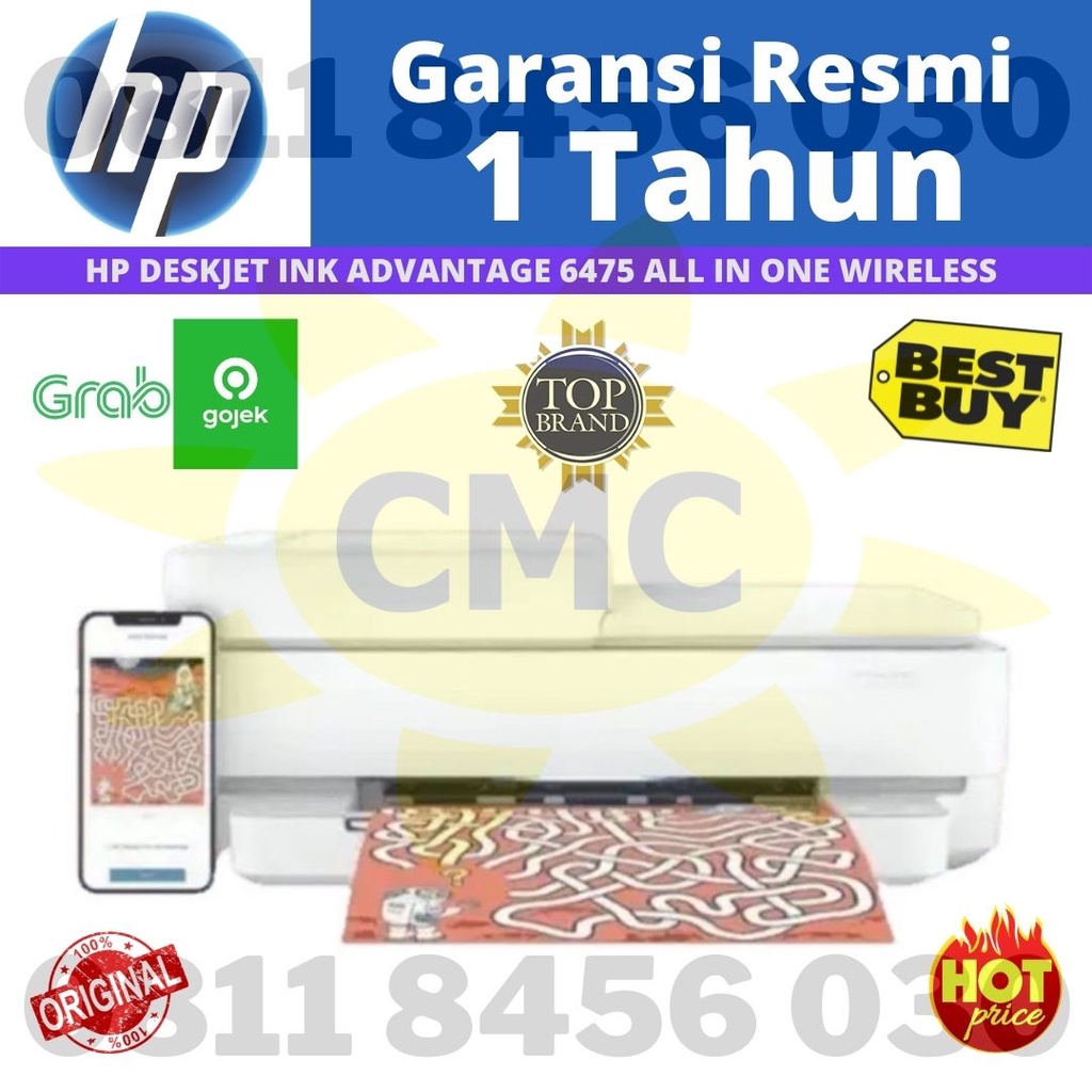 Printer HP DeskJet Ink Advantage 6475 All In One Wifi ADF Resmi Pengganti HP 4176