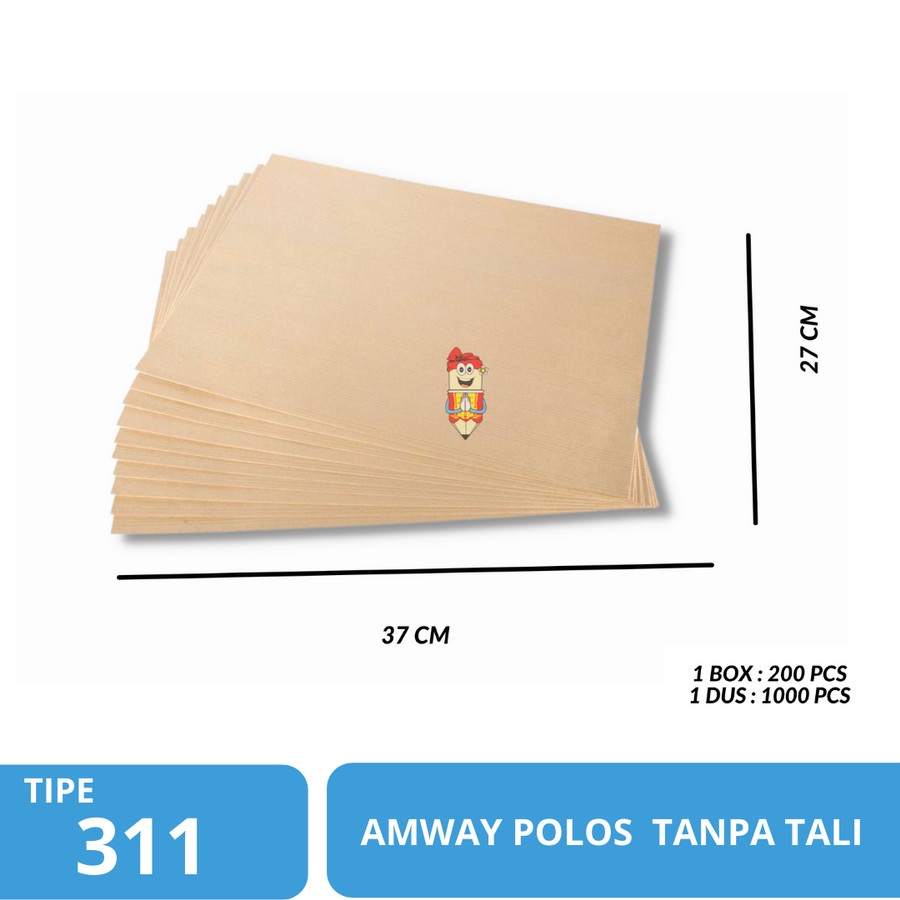 

Amplop Coklat Polos Tanpa Tali / Amway Airmail Polos 311