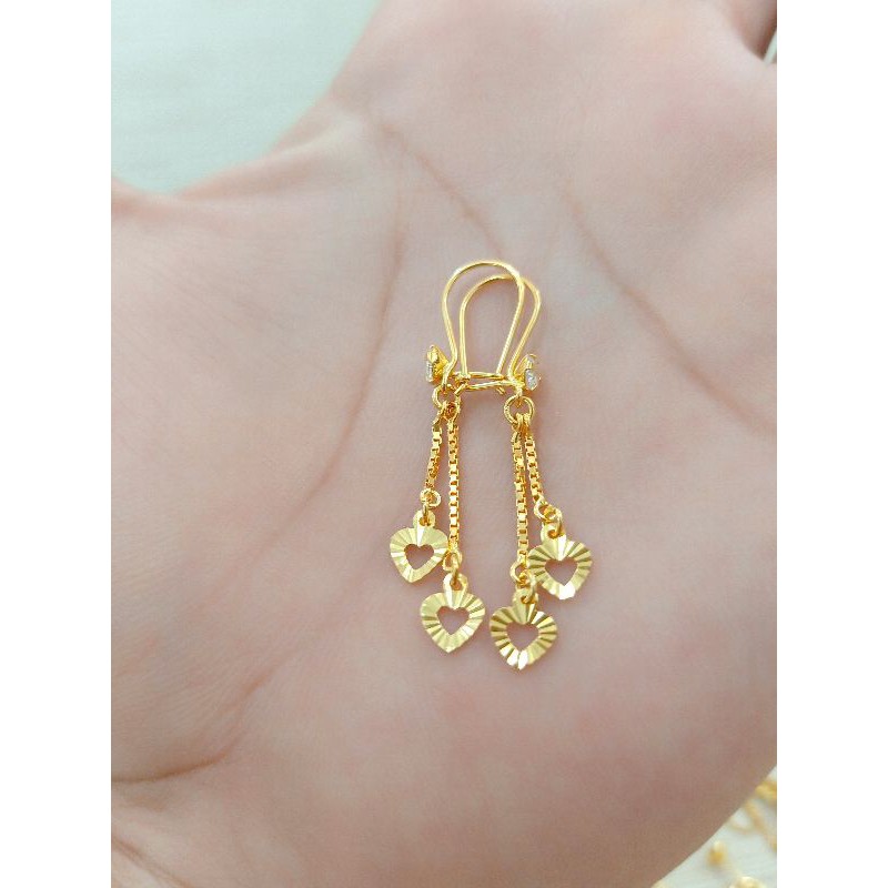 ANTING JURAI PERAK 925 LAPIS MAS KUNING ASLI