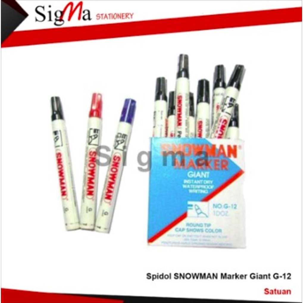 

SPIDOL PERMANEN SNOWMAN G-12 SATUAN