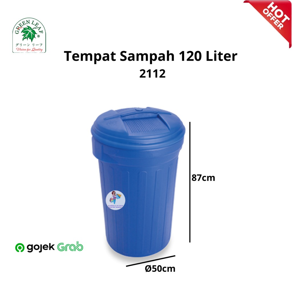 Tempat Sampah BIO Dustbin HERCULES 120 Liter 2112 Green Leaf