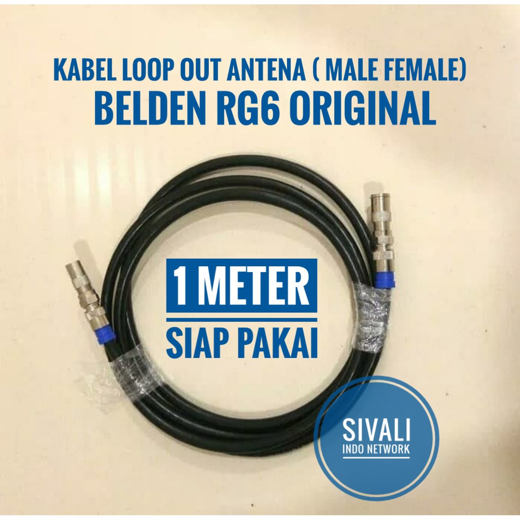 1 METER KABEL LOOP OUT ANTENNA BELDEN RG 6 UNTUK SET TOP BOX TV