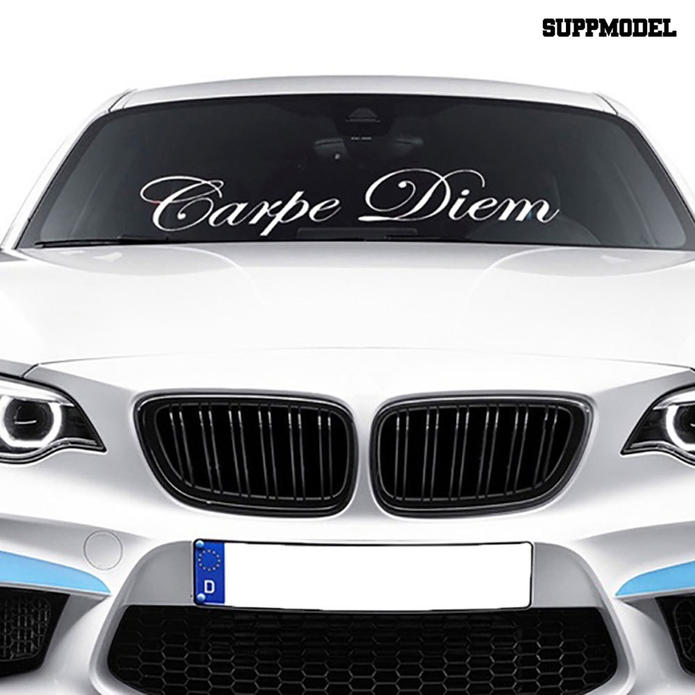 Carpe Diem Sticker Decal Dekorasi Kaca Depan Mobil Motif Tulisan Carpe