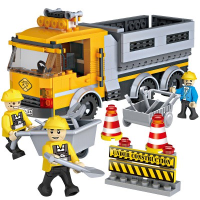 Brick COGO City 4128 - Engineering Road Repair Vehicle Carrier Truck