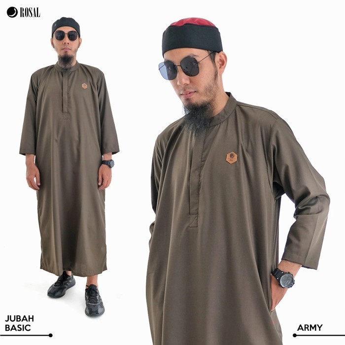 Jubah Basic ROSAL Gamis Jubah Premium Lengan Panjang Pria Dewasa