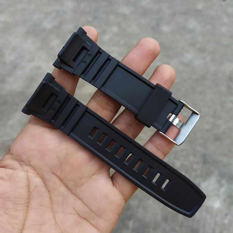 STRAP TALI JAM TANGAN EIG*R IYW0084 LS0084 IYW 0084 RUBBER WATCH BEND HITAM