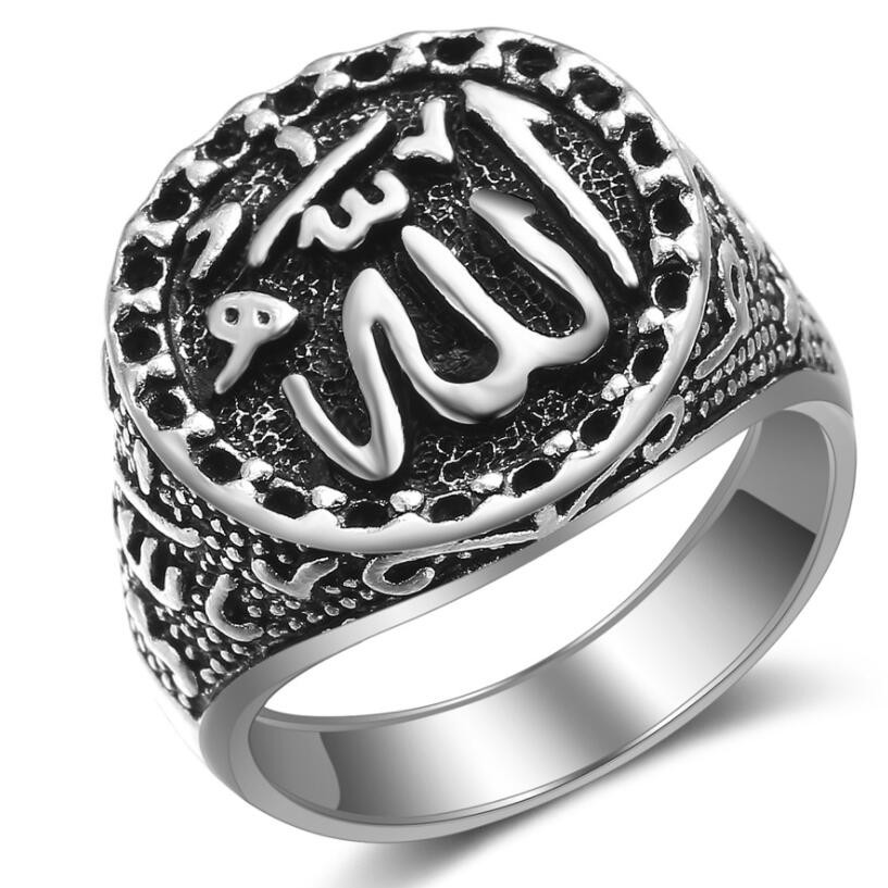 LRC Cincin Pria Tauhid Islam Muslim Lafadz Allah Motif Round CMY09