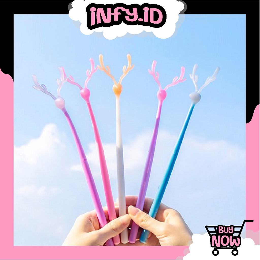 

INFY - Pulpen Rusa Pulpen Gel Deer Tanduk Pena Junk Food S036