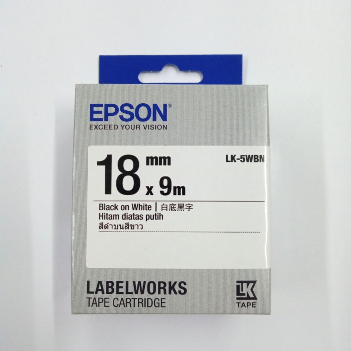

STIKER LABEL EPSON TAPE CATRIDGE 18mm LK-5WBN