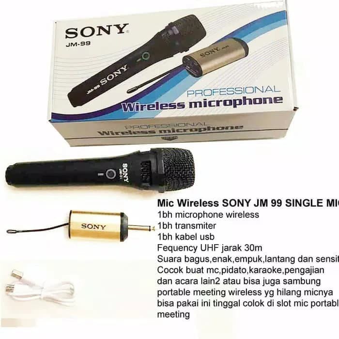 mic wireless sony JM99  mic handle sony JM 99  profesional microphone