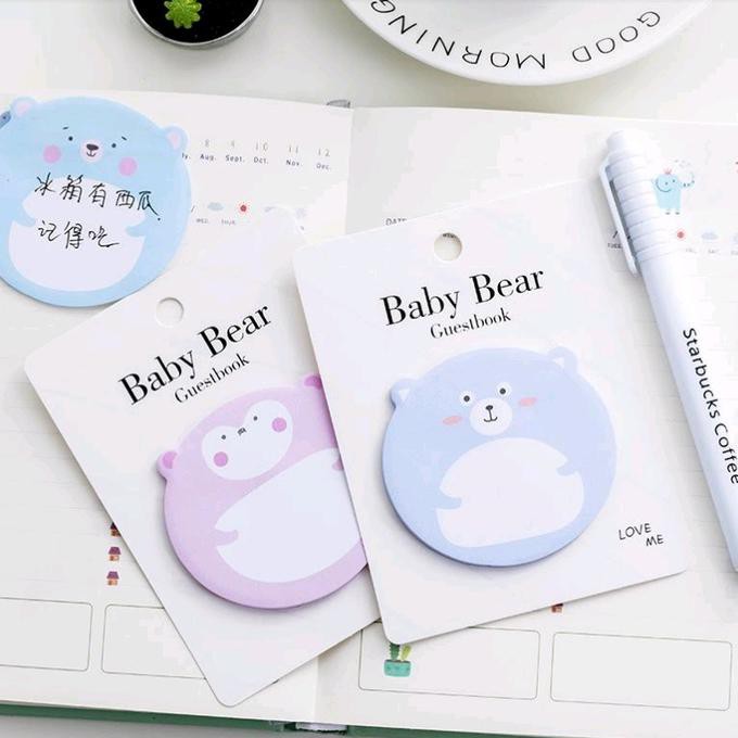 

Siap Kirim Post-It / Sticky Notes / Memo Lucu Motif Bayi Beruang (20 Lembar) Segera Beli