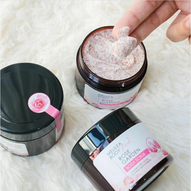 Melilea Body Fresh Rose Garden Body Scrub 100ml / melilea body care