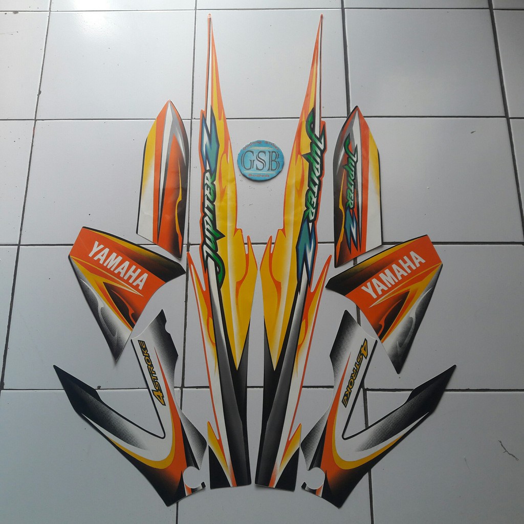 stiker motor yamaha Jupiter Z 2005 orange