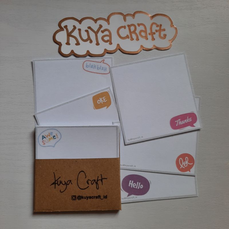 

Kuya Craft Memo Sheets Call Out