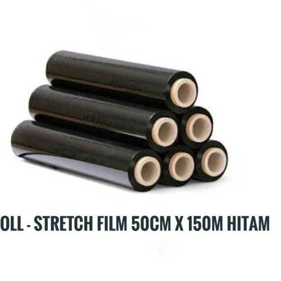 

Berkualitas HITAM STRETCH FILM 50CM X 150M FULL HITAM PLASTIK WRAPPING PLASTIC WRAP 1 ROLL