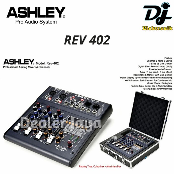 Mixer Analog Ashley REV 402 / REV-402 / REV402 - 4 channel