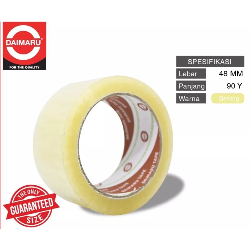 Lakban original  Daimaru Tape Isolasi Bening 2 inch x 90 Yard