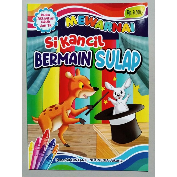 

buku mewarnai anak sikancil bermain sulap