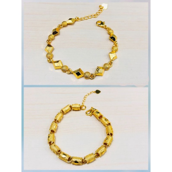 Gelang tangan xuping wanita berlapis emas24k uk18cm