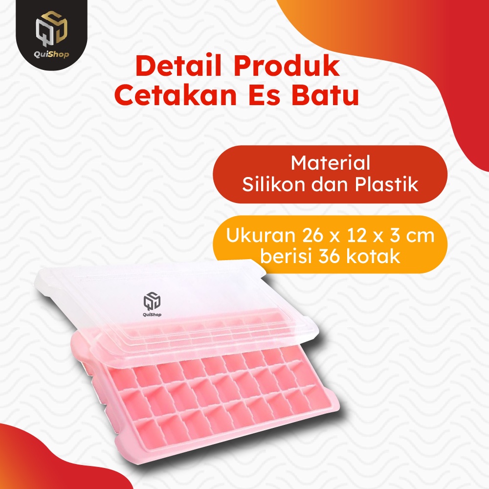 Cetakan es Silikon ice cube mold silicone 36 grid silicone ice tray