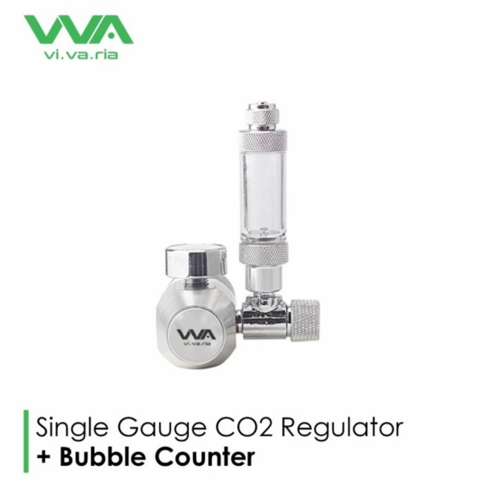 VIVARIA SINGLE GAUGE REGULATOR CO2 + BUBBLE COUNTER AQUASCAPE