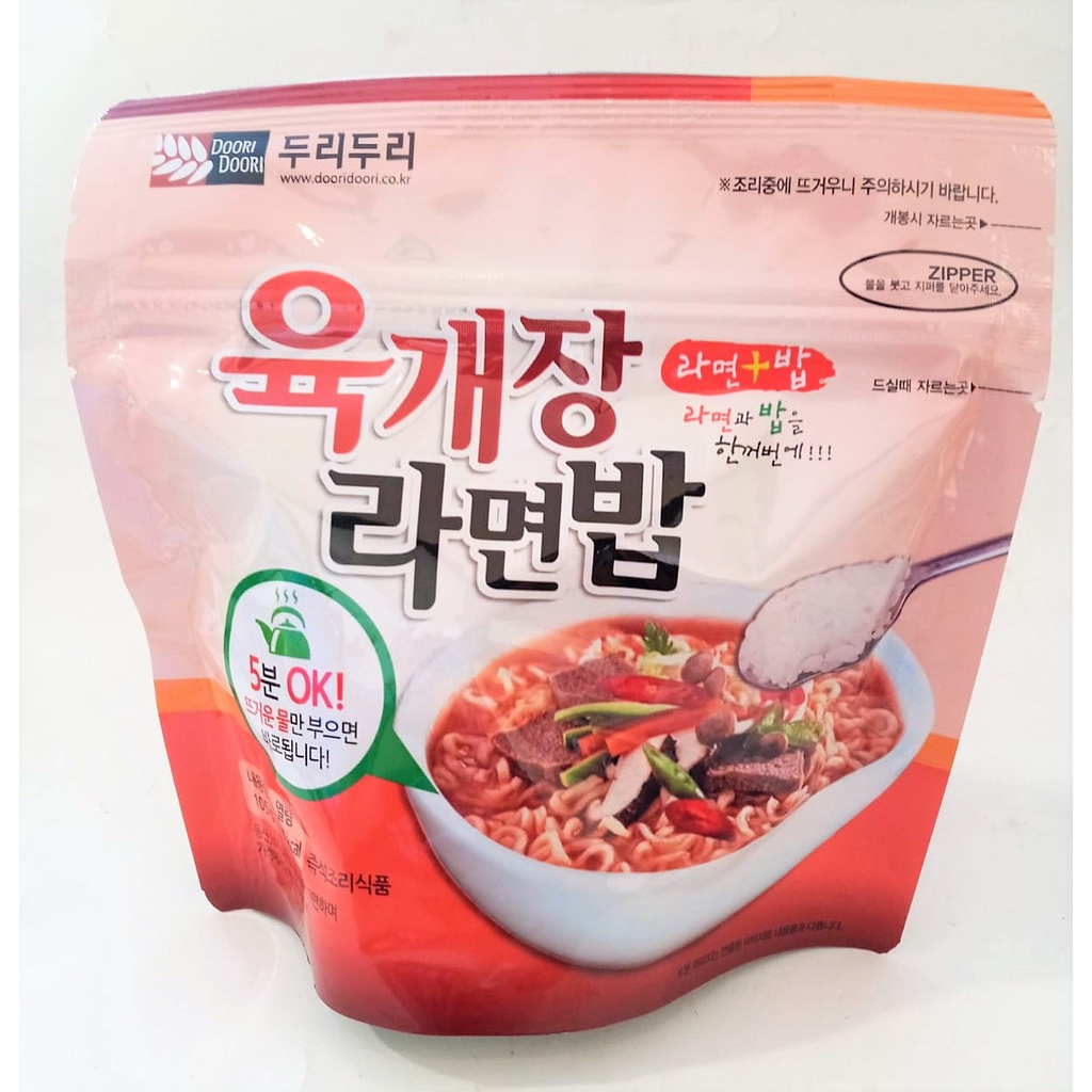 

DOORI HOT SPICY RAMEN RICE 105 GR / RAMEN PEDAS DENGAN CAMPURAN NASI