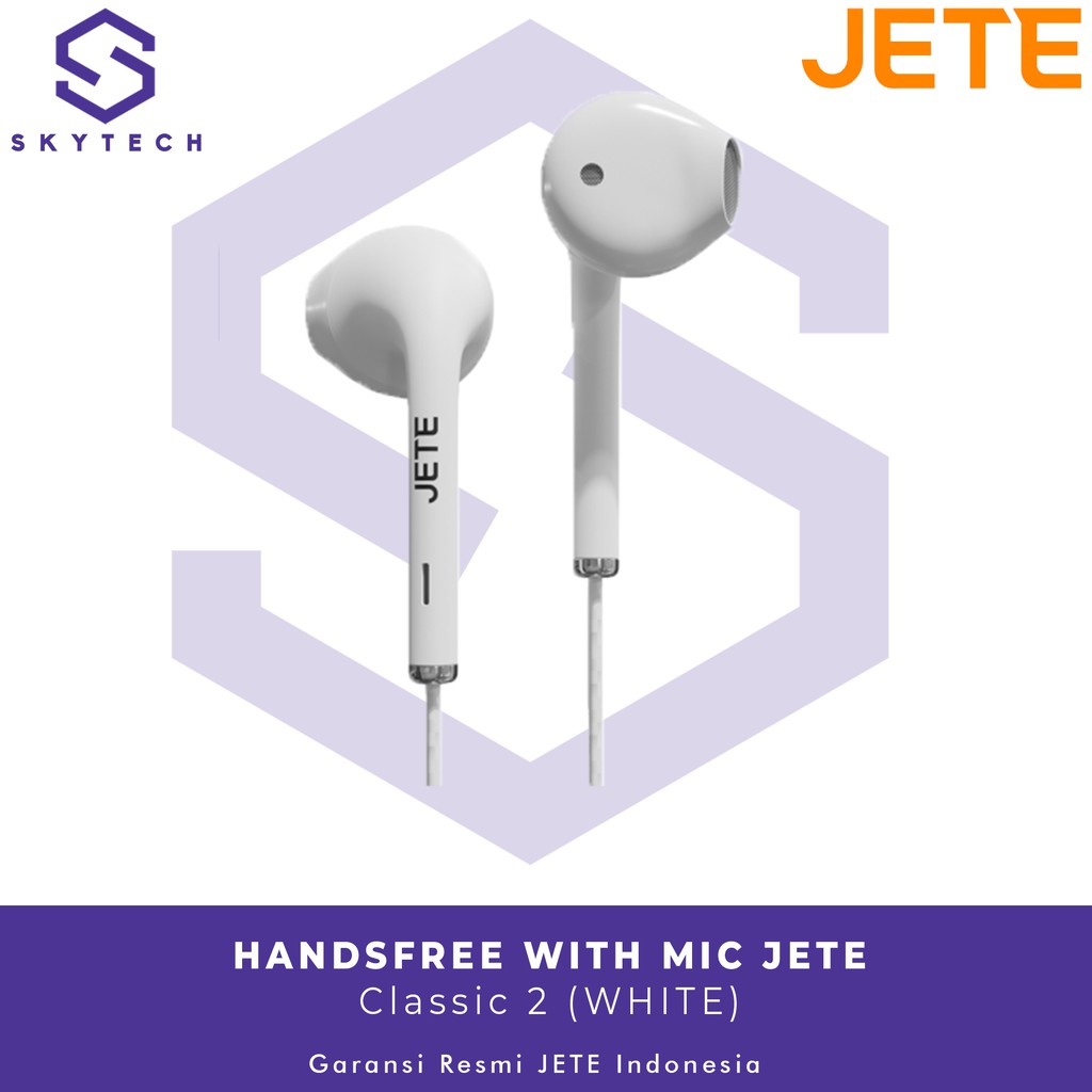 EARPHONE KABEL JETE CLASSIC 2 WHITE ORIGINAL GARANSI RESMI