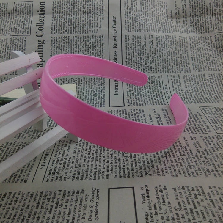 Bando Plastik 2.5 Cm Warna-warni, Bando Rambut Lebar dengan Gigi untuk Wanita Bando Polos Besar