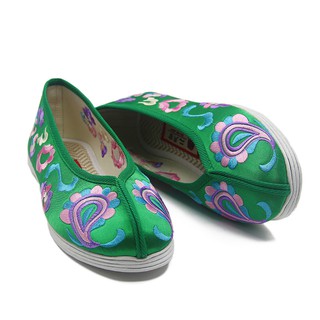  Sepatu  Flat Wanita Gaya Cina Melaleuca Motif Bordir Bunga  