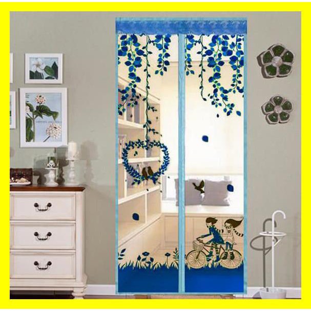 Tirai Magnet Anti Nyamuk Motif Karakter Gorden Kelambu Pintu Jendela
