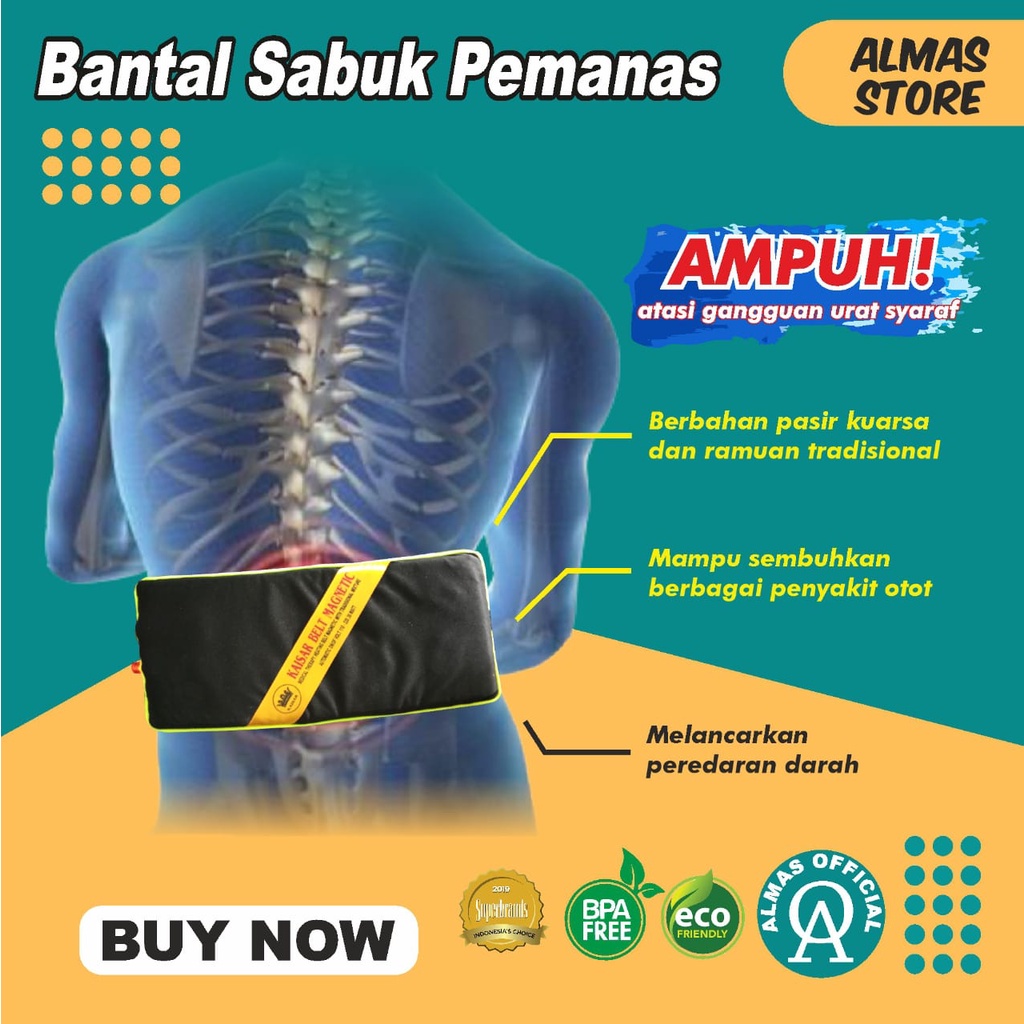 Bantal Kesehatan Alat Terapi Panas Medis Medica Leher Global Pemanas King Power Healthy Belt Sabuk